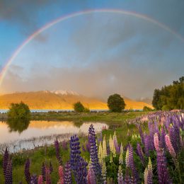 Aoraki Mount Cook Park Rainbow