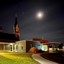 Moon over St. John's Milwaukee